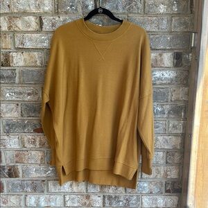 Aerie Gold Long Sleeve Tee with Relaxed Fit